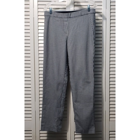 J. Jill Pants - J.Jill Pull-on Pants Women's Size 10 Black White‎ Gingham Straight Leg Stretch